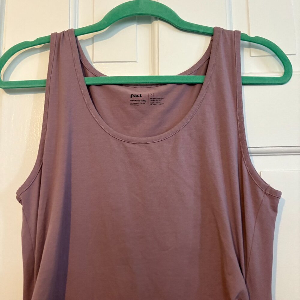 Pact Lavender Maternity Midi Tank Dress Cotton - Picture 4 of 4